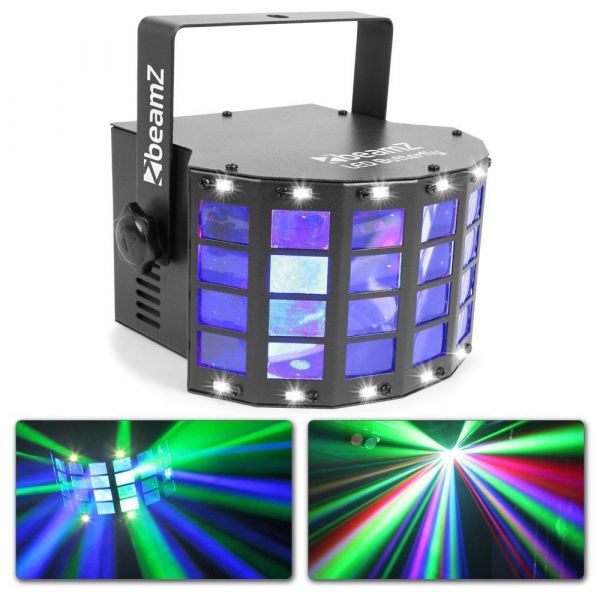 BeamZ Butterfly LED - Jeu de Lumière avec Stroboscope, 3x LED RVB, 3W par LED