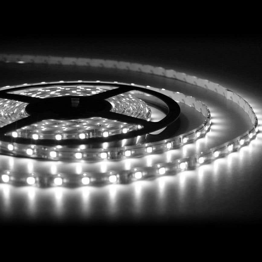 BeamZ Ruban de LED 5 M -  300 LEDs blanc, 60 LEDs/mètre, plug & play