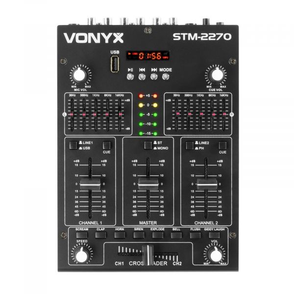 Vonyx STM2270 - Table de Mixage DJ 4 canaux, entrée USB et SD,  Bluetooth