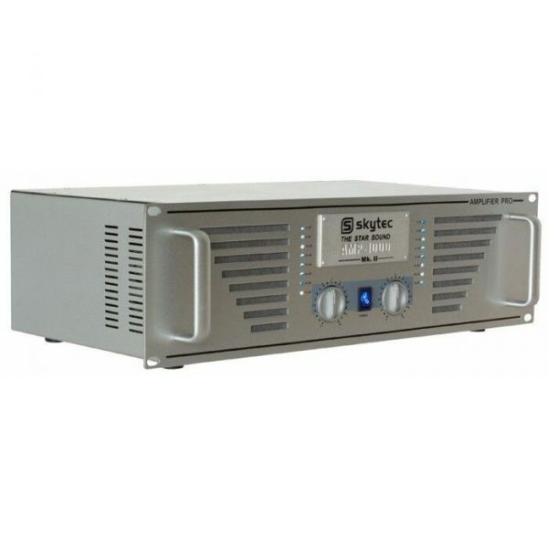 SkyTec 1000S - Amplificateur professionnel, 2 x 1000 W - Argent