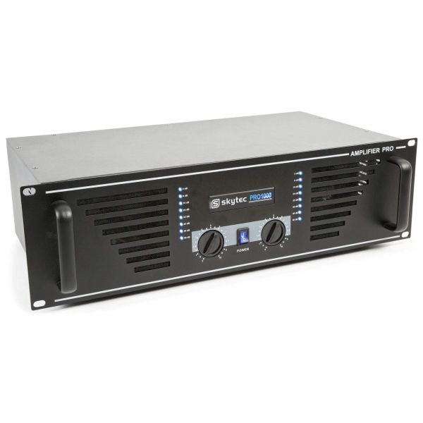 SkyTec SKY-1500B - Amplificateur professionnel, 2x 1500 W, ventilateur silencieux - Noir