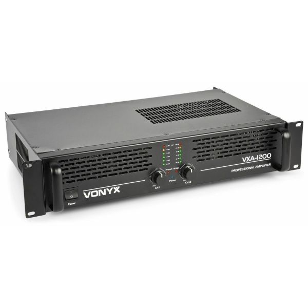 Vonyx VXA- 1200 - Amplificateur professionnel, 2 x 600 Watts, connexion en pont