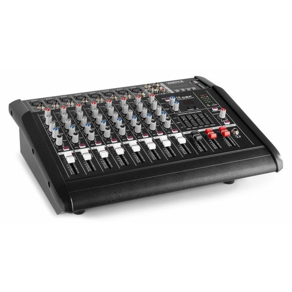 Vonyx AM8A - Console de mixage avec amplificateur 1000 Watts, BT/MP3/USB/SD
