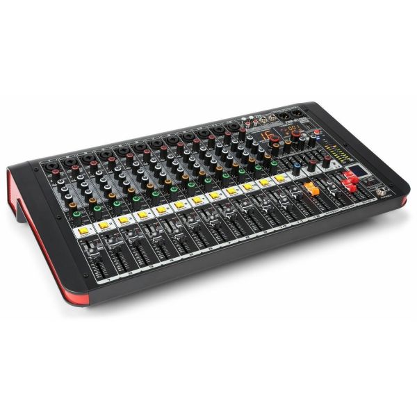 Power Dynamics PDM-M1204A - Table de mixage, 12 canaux, Bluetooth, avec amplificateur 2 x 200W