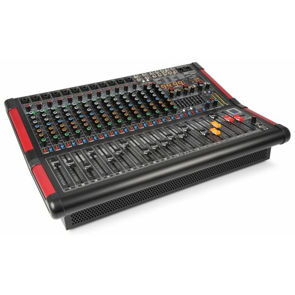 Power Dynamics PDM-S1604A - Table de mixage, 16 canaux, Bluetooth avec amplificateur 2 x 350W
