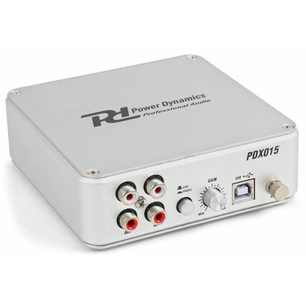 Power Dynamics PDX015 - Interface d'enregistrement vinyles, entrée et sortie RCA