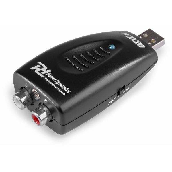 Power Dynamics PDX20 - Convertisseur Numérique/Analogique, USB-RCA