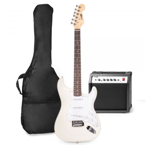 MAX Pack guitare électrique GigKit avec amplificateur 40 Watts - Blanc