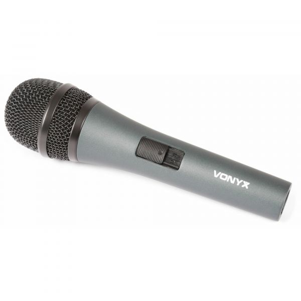 Vonyx DM825 - Microphone dynamique professionnel avec cordon de 5 mètres - Noir