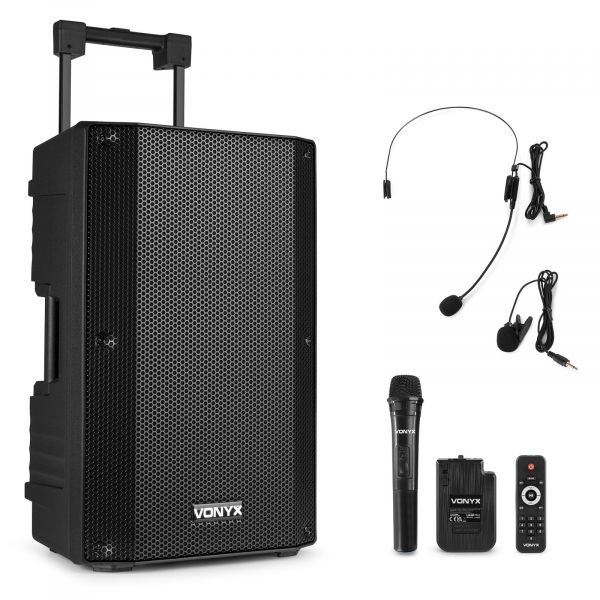 Vonyx VSA500-BP Sono Portable 800 Watts - Batterie + Micro-Casque