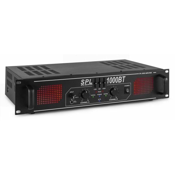 SkyTec SPL 1000 - Amplificateur professionnel bluetooth, 2X 500 Watts - Noir