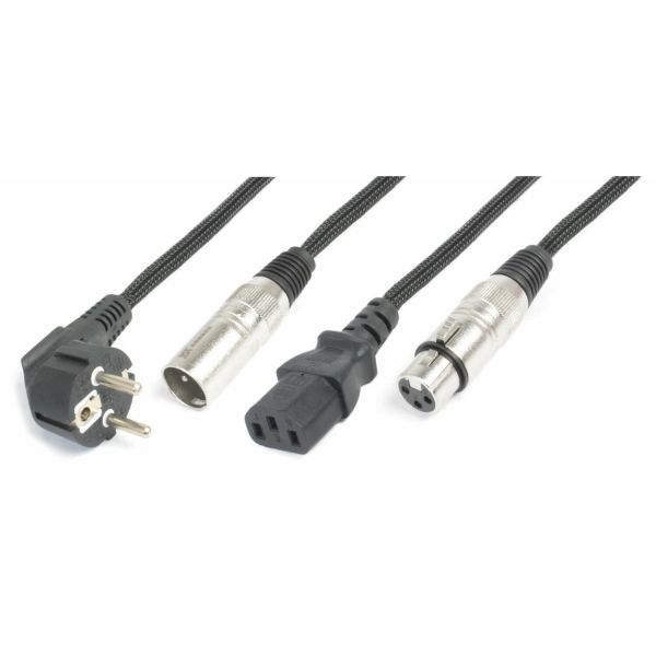 PD Connex CX10-20 Câble combiné pour Jeux de Lumière - Alimentation IEC / câble XLR