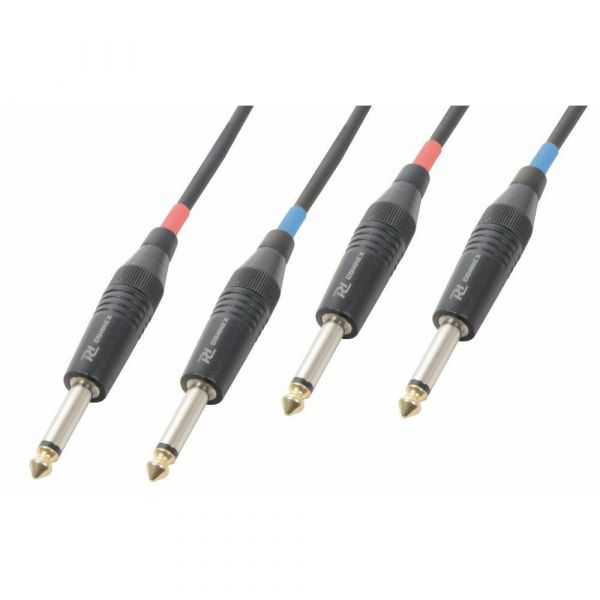 PD Connex Câble audio cordon 2x jack 6,35 mâle mono / 2x jack 6,35 mâle - 5m