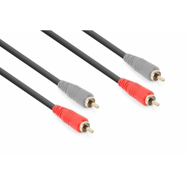 Vonyx Câble audio cordon 2 x rca mâle / 2 x rca mâle - 3m