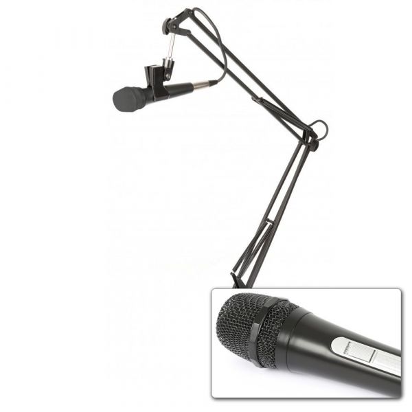 Fenton Kit DM110 - Microphone dynamique professionnel avec son pied de table 