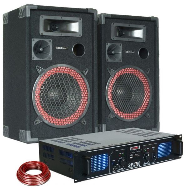 MAX 700W DJ PA Combinaison Haut-Parleur et Amplificateur avec MP3 et USB
