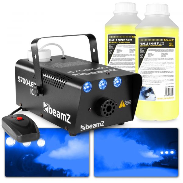 Beamz S700 machine à brouillard effet glace avec 2L de liquide inclus