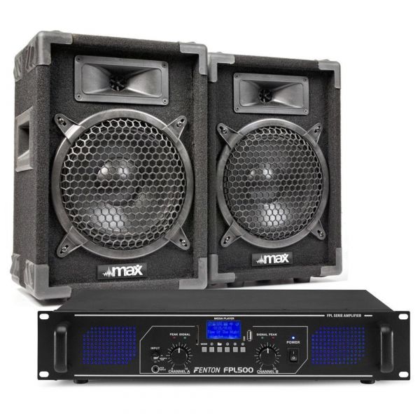 MAX8 Kit Sono DJ et Amplificateur Bluetooth 800W