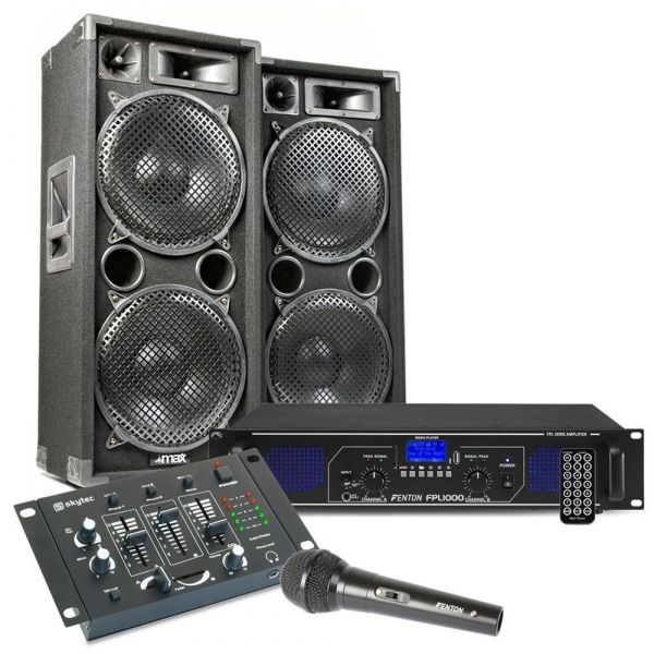 MAX212 Kit Sono DJ, amplificateur et table de mixage - 2800W