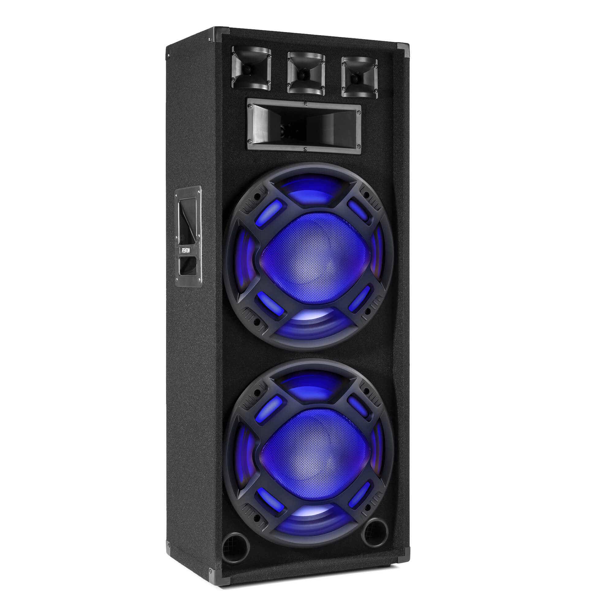 Fenton BS215 Enceinte disco LED -  Enceinte noire 2x15
