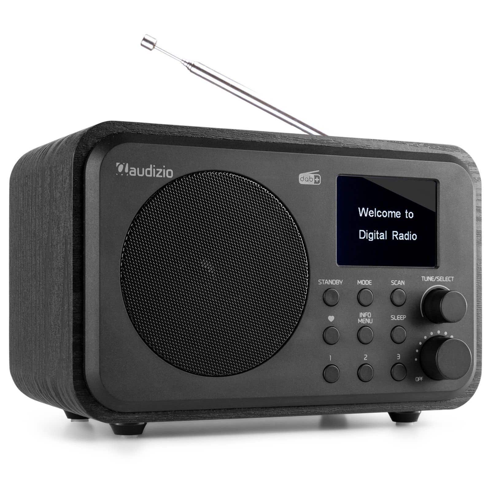Audizio Milan Radio DAB+ avec Batterie et Bluetooth - Noir