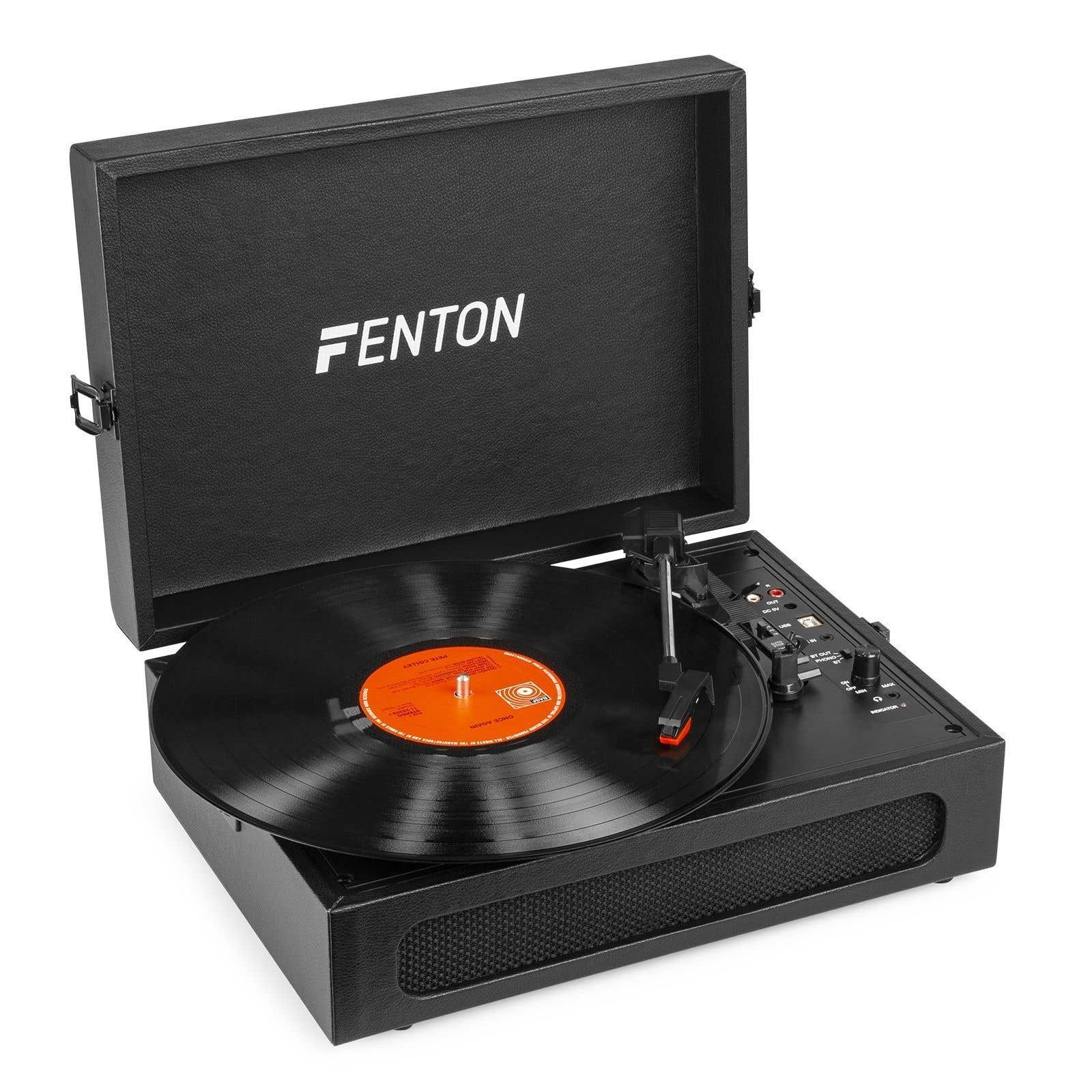 Fenton RP118B Platine Vinyle Valise Bluetooth avec Haut-Parleurs Intégrés