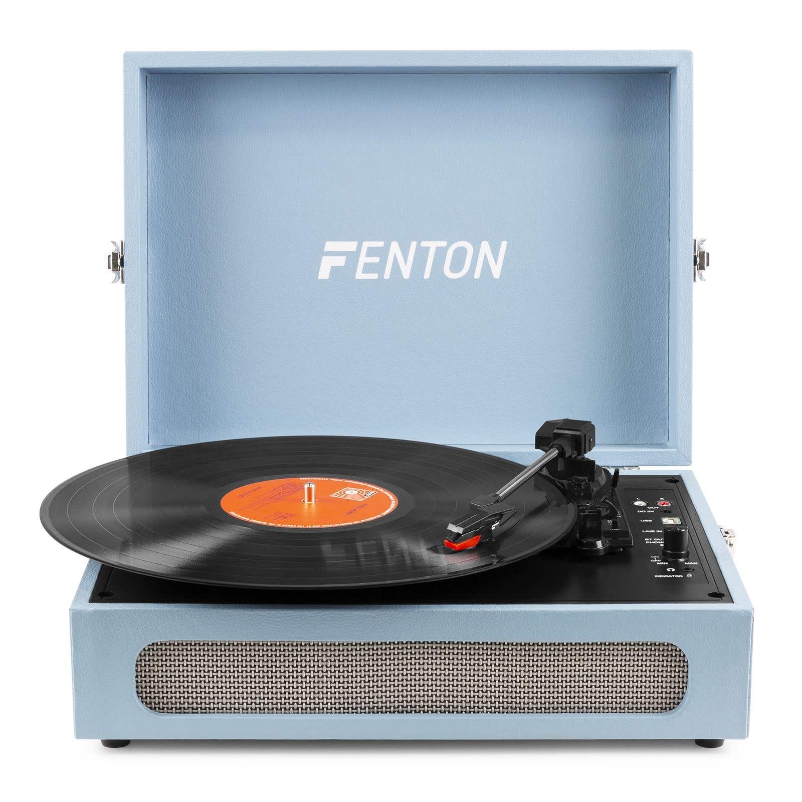 Fenton RP118E Platine Vinyle Valise Bluetooth avec Haut-Parleurs Intégrés