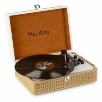 Audizio RP119 Platine Vinyle Bluetooth Rétro avec Haut-Parleurs - Crème