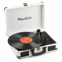 Audizio RP116CR - Platine Vinyle Rétro avec Bluetooth 5.0 IN & OUT, Haut-Parleurs Intégrés – Crème