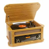 Fenton Memphis Platine Vinyle Bluetooth avec Radio Dab - Bois Clair