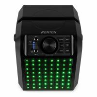 Fenton KAR50B Enceinte Karaoké Enfant Bluetooth avec Façade Lumineuse 50 Watts - Noire