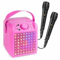 Fenton KAR50P Enceinte Karaoké Enfant Bluetooth avec Façade Lumineuse 50 Watts - Rose