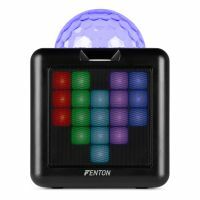 Fenton KAR15B Enceinte Karaoké Enfant Bluetooth sur Batterie avec 2 Micros - Noir