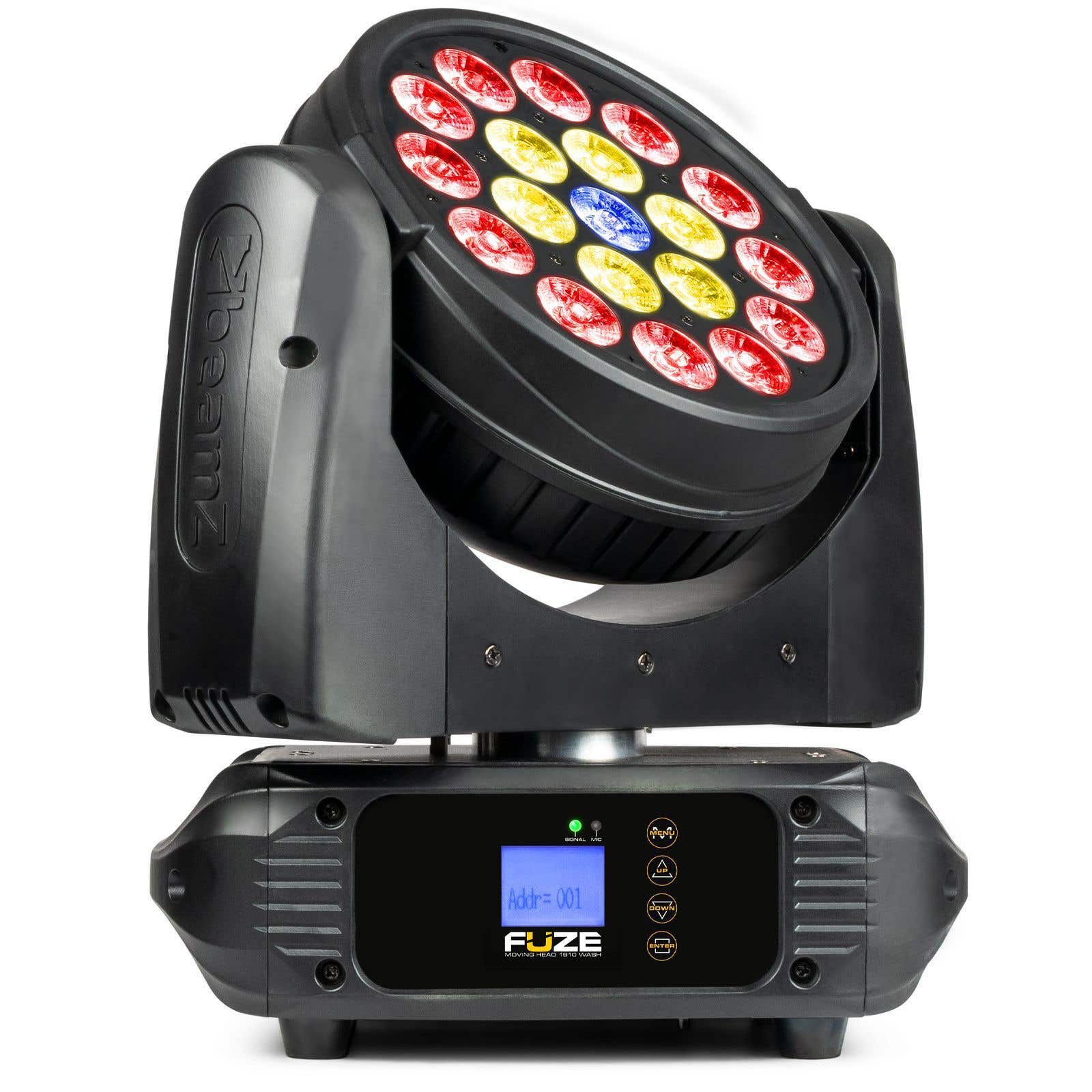BeamZ FUZE1910 19x LED 10W - Lyre LED - Lumière LED 12 Watts - Spot led