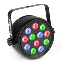 Fuzzix PLF12 Projecteur Party Par RGB DMX - 12 LEDs de 2 Watts avec Télécommande 