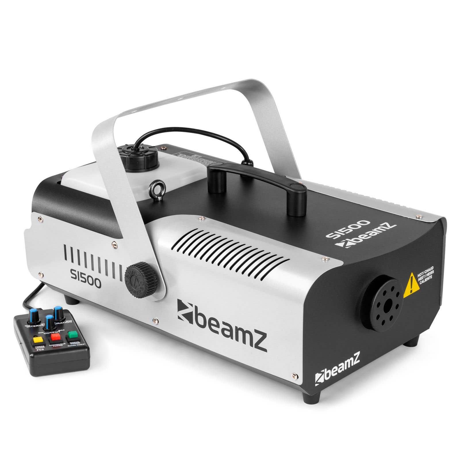 BeamZ S1500 - Machine à Fumée 1500 Watts avec Télécommande Programmable et DMX