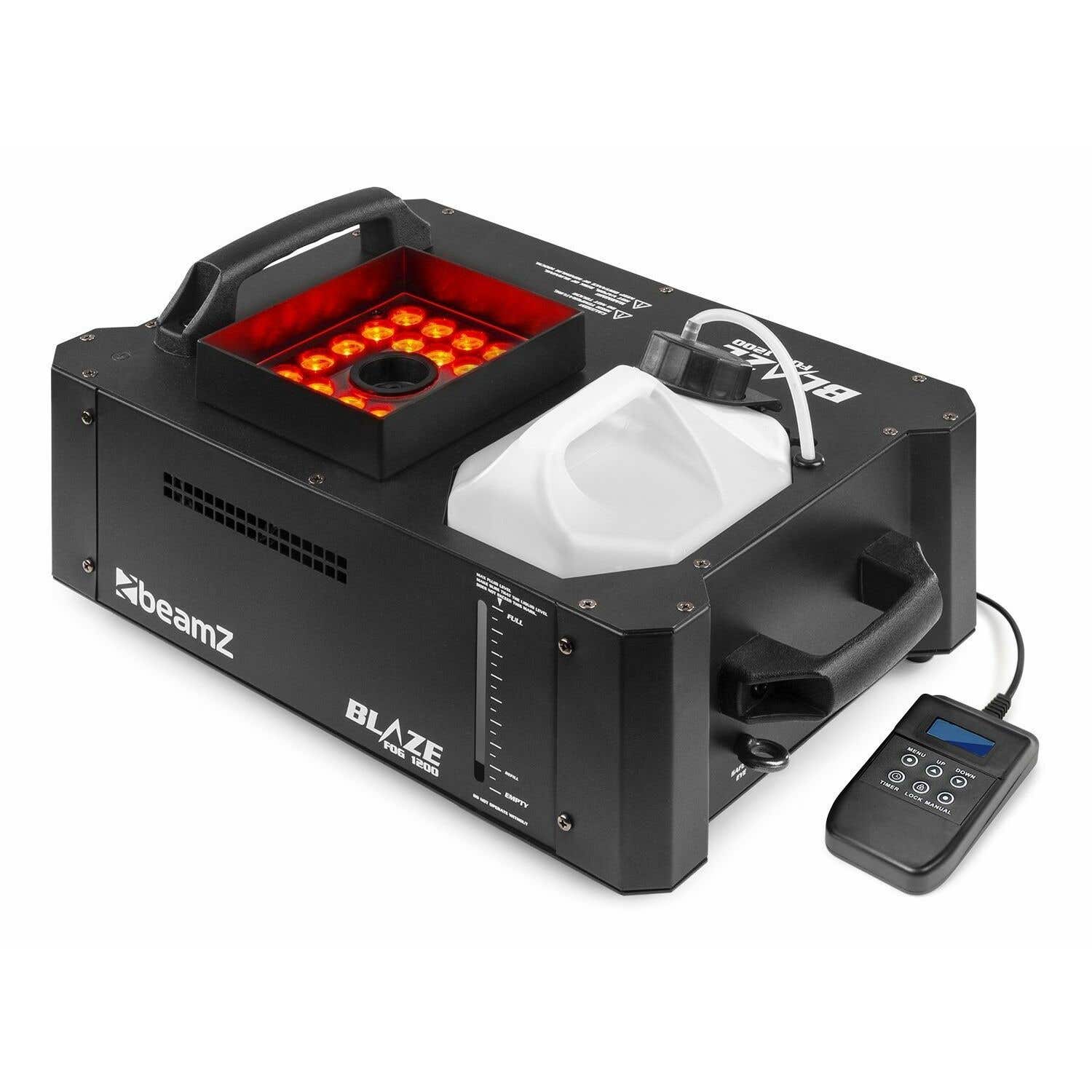 BeamZ BLAZE1200 - Machine à Fumée Verticale et Horizontale RGBA DMX - 1200 Watts