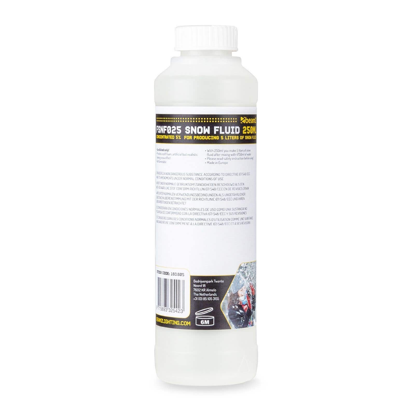 BeamZ FSNF025 - Liquide Concentré à diluer pour Machine à Neige - 250mL pour 5L 