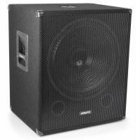 Vonyx SWA18 - Caisson de Basse Amplifié 1000W, 18 Pouces, Insert pour Pied d'Enceinte