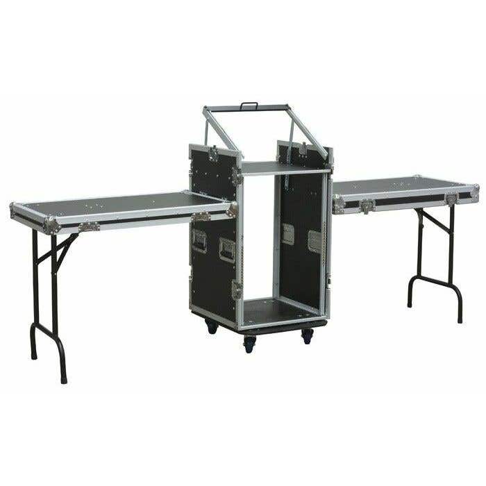 Power Dynamics F16U10T - Flightcase avec Tables, 19" avec Roulettes
