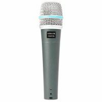 Vonyx DM57A - Microphone Dynamique Professionnel avec Filtre Anti-Pop - Noir