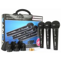 Vonyx VX1800S - Set Microphones Dynamiques 3 Pièces