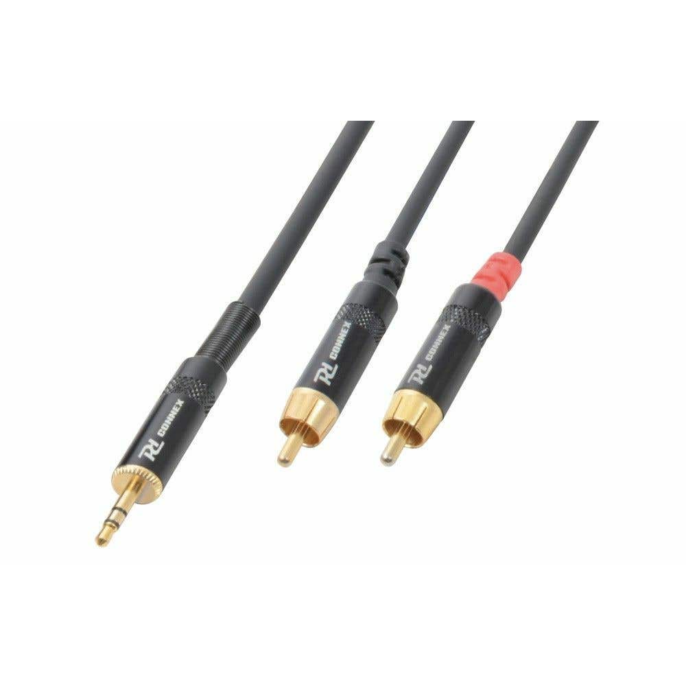 PD Connex Câble Audio Cordon Jack 3,5 Mâle Stéréo/2x RCA Mâle - 6m
