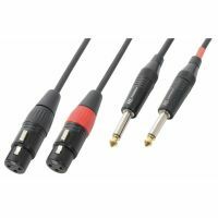 PD Connex Câble Audio Cordon 2x XLR Femelle - 2x Jack 6,35 Mâle Mono - 1,5m