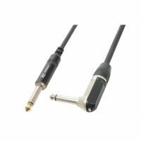 PD Connex Câble Audio Cordon Guitare Jack 6,35 Mâle Mono/Jack 6,35 Mâle Mono Coudé - 6m