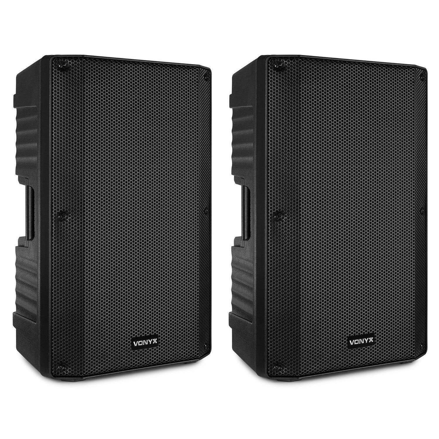 Vonyx VSA150S 2 x Sono Portable 15", 1000W, BT/USB/AUX/MIC/GUITAR/RCA/XLR