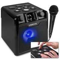 Vonyx SBS50B-DRUM - Ensemble Karaoké Lumineux avec Micro et Pads de Batterie