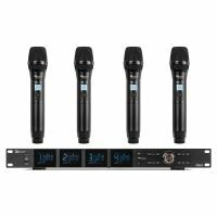 Power Dynamics PD524 - Système de Microphones UHF avec 4 Micros Main Sans Fil - 100 Canaux