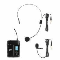 Power Dynamics PD220BP – Émetteur de Poche Sans Fil UHF avec Micro Casque et Micro Cravate – 160 Canaux