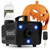 Pack Machine à Fumée Citrouille Halloween & Liquide Supplémentaire 1L - Rires Diaboliques et Effets Lumineux